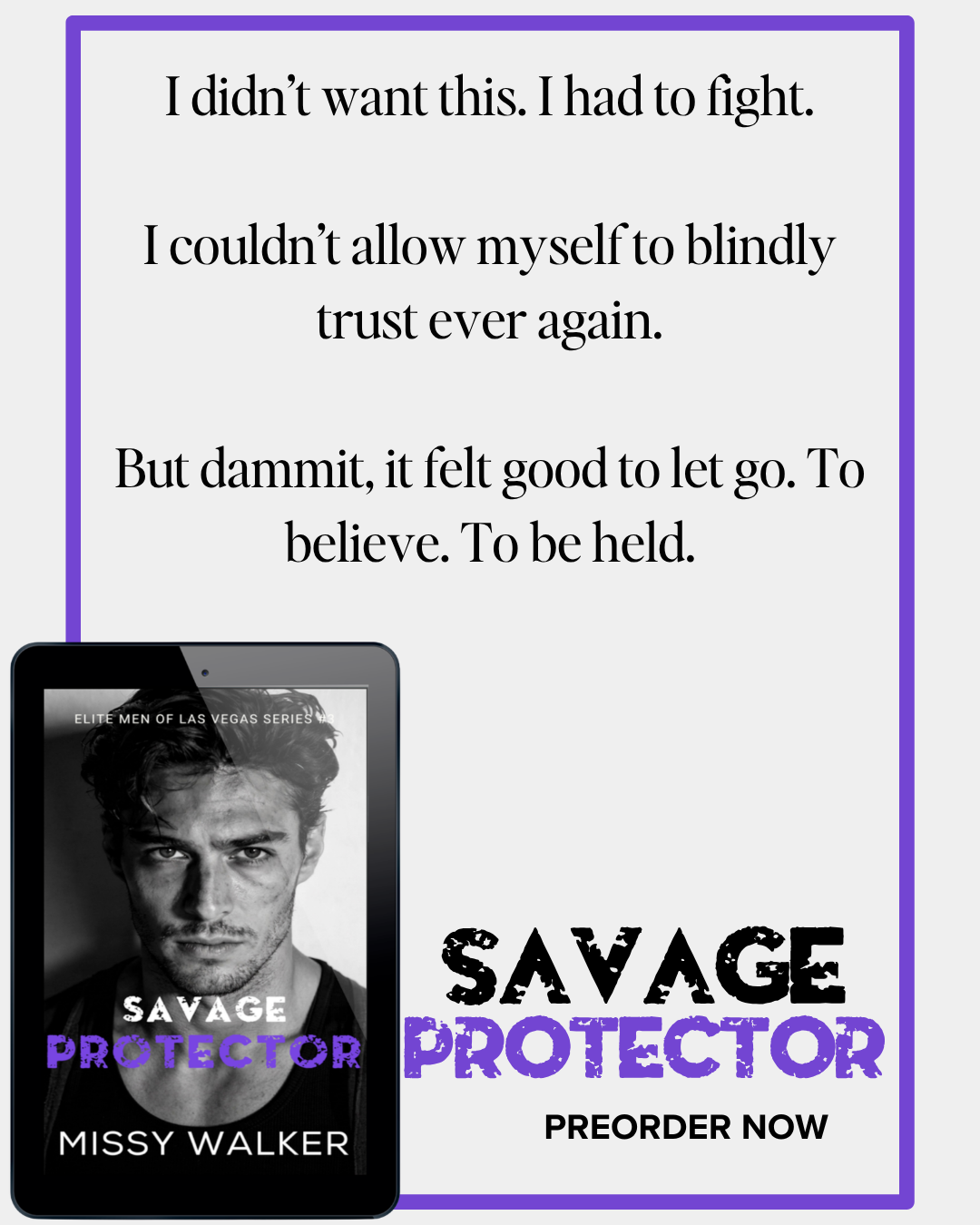 Savage Protector - Elite Men of Las Vegas #3 eBook - ***PREORDER NOW for AUGUST 18 2026***