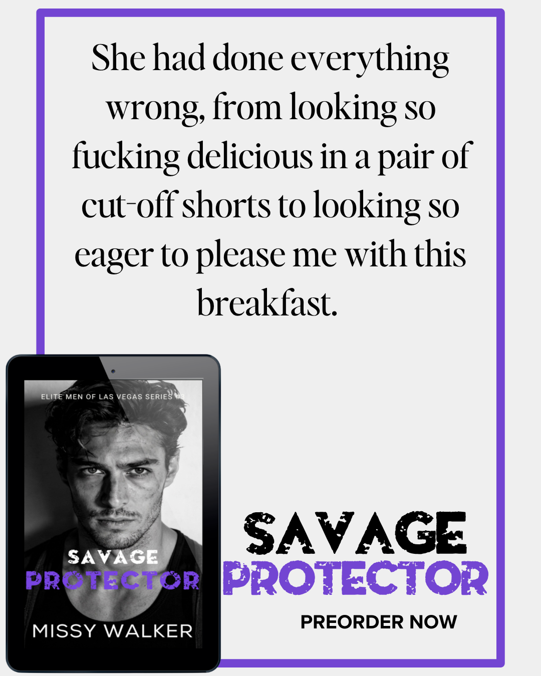 Savage Protector - Elite Men of Las Vegas #3 eBook - ***PREORDER NOW for AUGUST 18 2026***