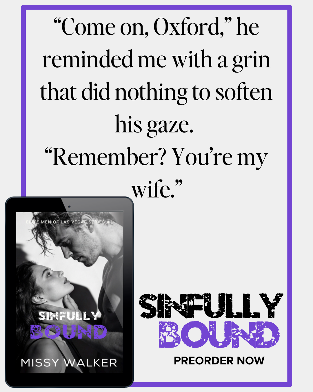 Sinfully Bound - Elite Men of Las Vegas eBook 1 - ***PREORDER NOW for MARCH 30 2026***