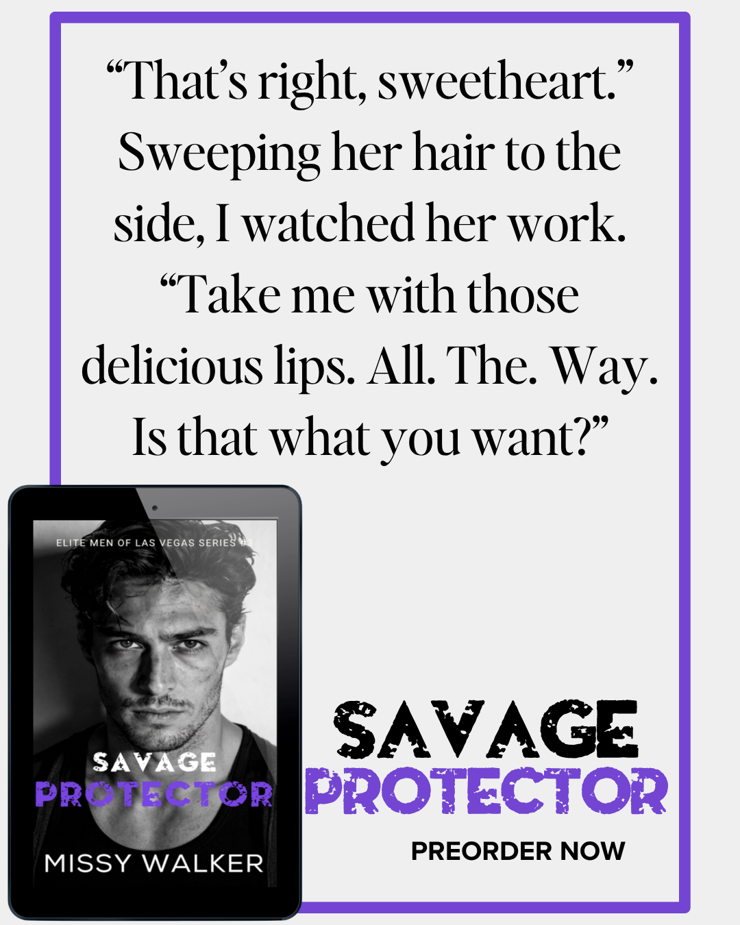 Savage Protector Paperback #3 ***PREORDER NOW for AUGUST 18 2026***