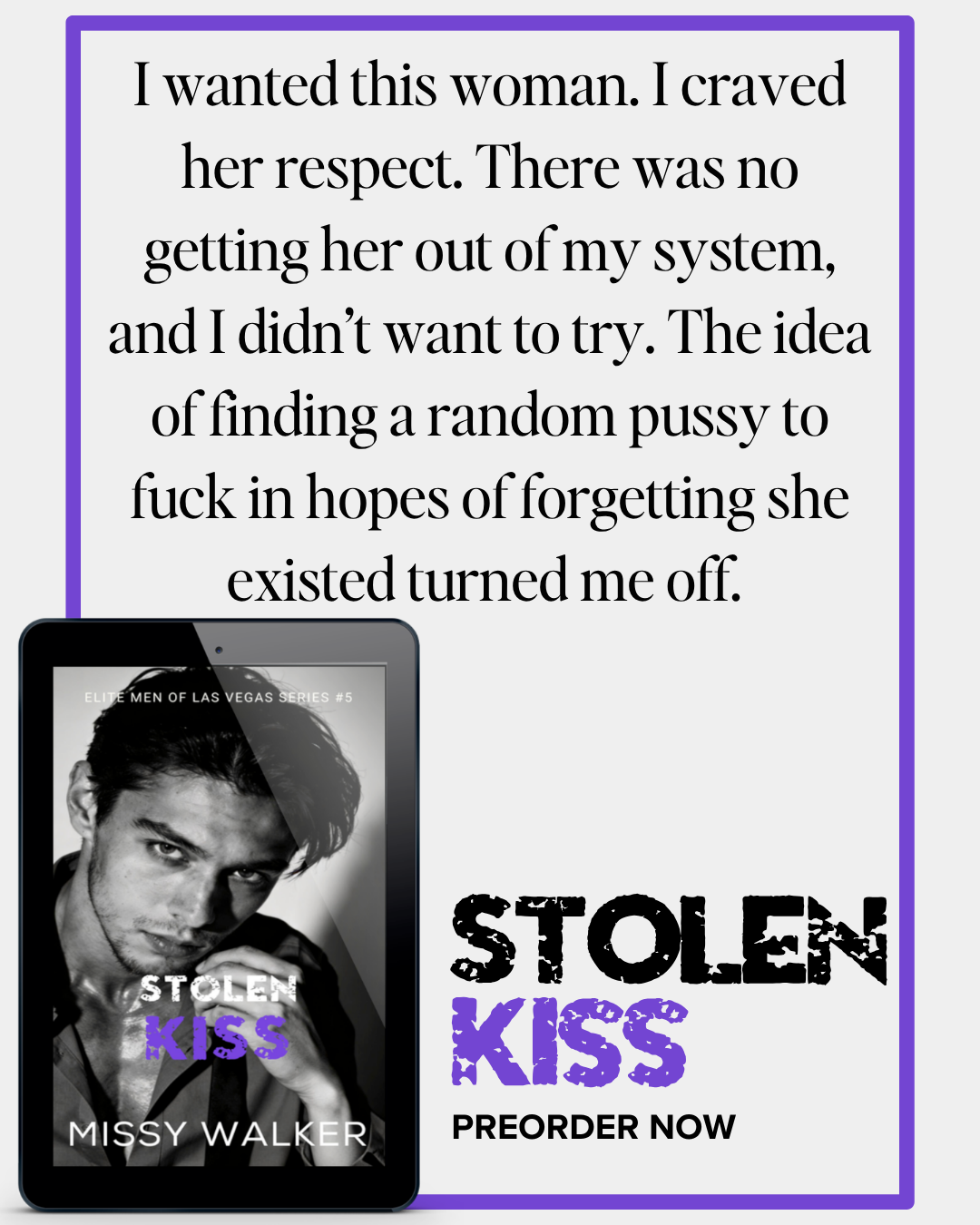 Stolen Kiss - Elite Men of Vegas eBook 5 ***PREORDER NOW for JANUARY 5TH 2027***